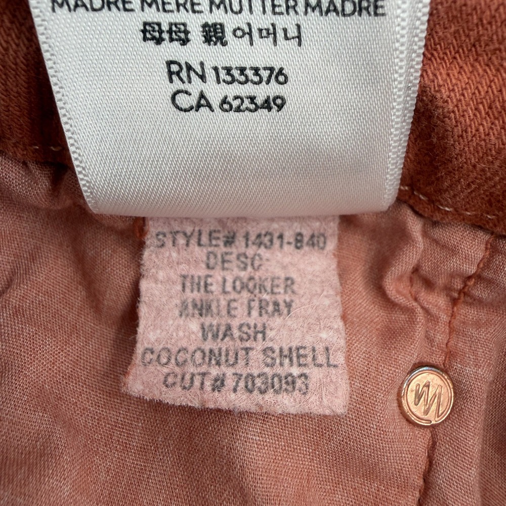 Mother The Looker Ankle Fray‎ in Coconut Shell Terracotta Size 29 - Picture 13 of 14